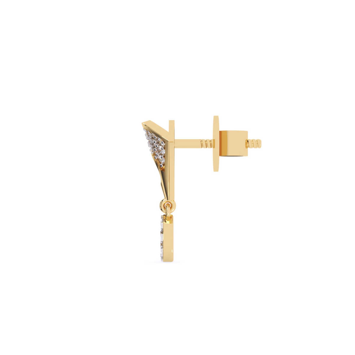 14K Rose Gold Teardrop Earlobe Earrings